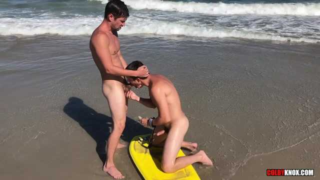ColbyKnox – Beach Fuck – Colby Chambers, Grayson Lange, Mickey Knox & Tannor Reed