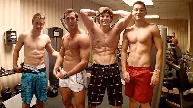 GayHoopla – Jerk-Off Race – Hunter Gage, Brad Spear, Seth Rose and Thomas Diaz