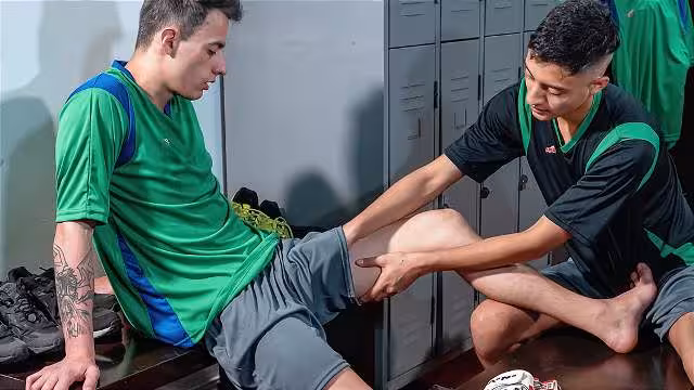 HelixStudios – Helix Soccer Team 2 Episode 4, Massages in Locker Room – Sly Conan & Bruno Pattel