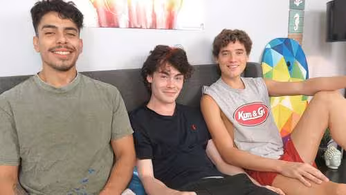 BrokeStraightBoys – Threesome Boy Gets Double Cream Pie – Louis Monroe, Andy Adler & Bruce Garcia
